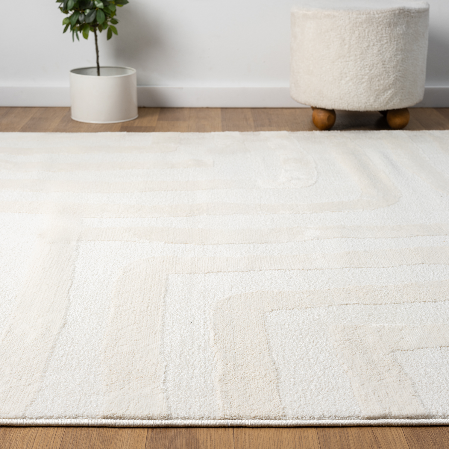 Moderne-Teppiche-Wohnzimmer-Schlafzimmer-Boho-Optik-Skandinavisch-Hochtief-1852-kurzflor-teppich-wellen-bogen-regenbogen-skandi-hali-rug-kurzflor-modern-schlafzimmer-wohnzimmer-creme-gra_3